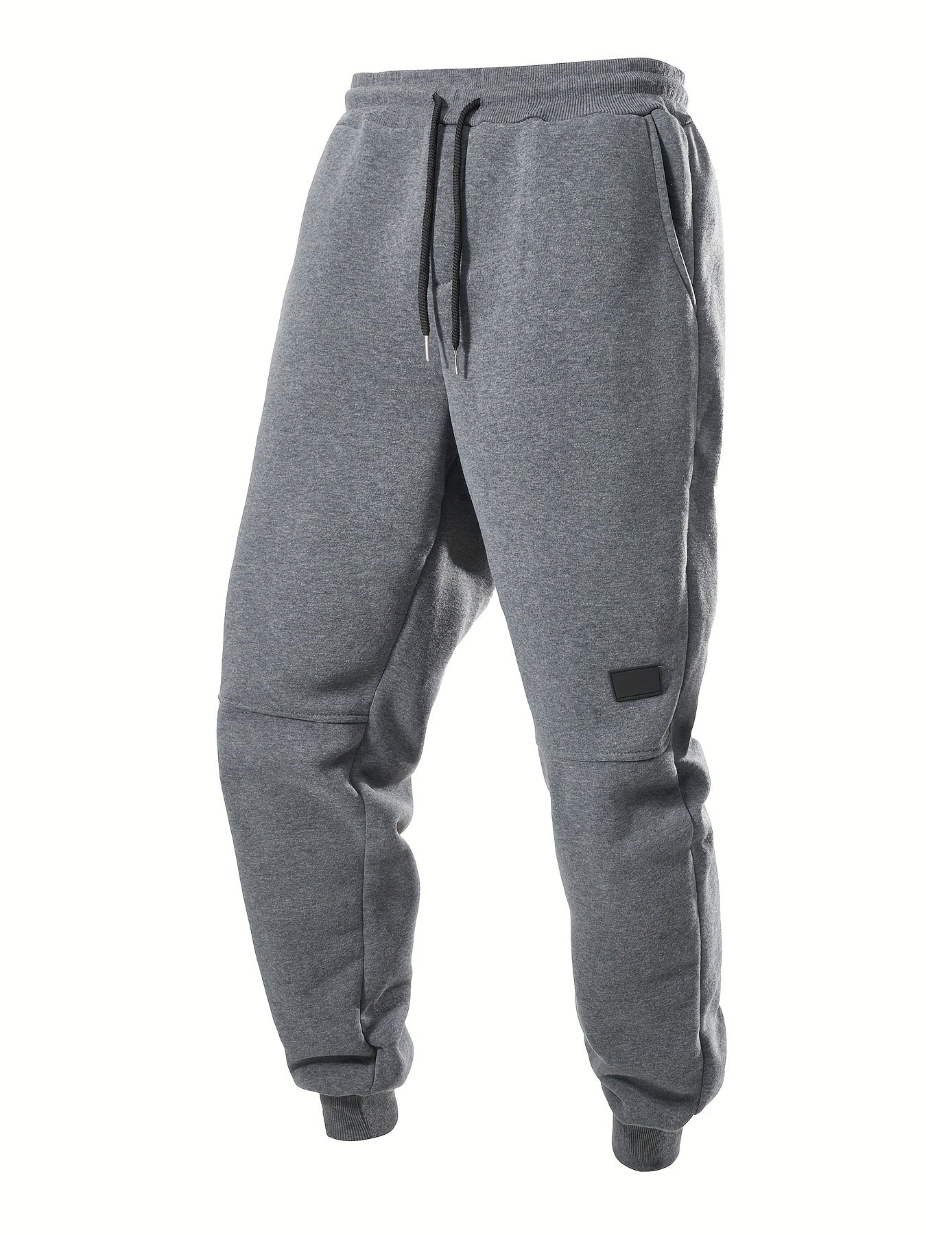 Men's Solid Color 3pcs Casual Joggers - Drawstring Pants With Pockets For Sport And Casual Wear