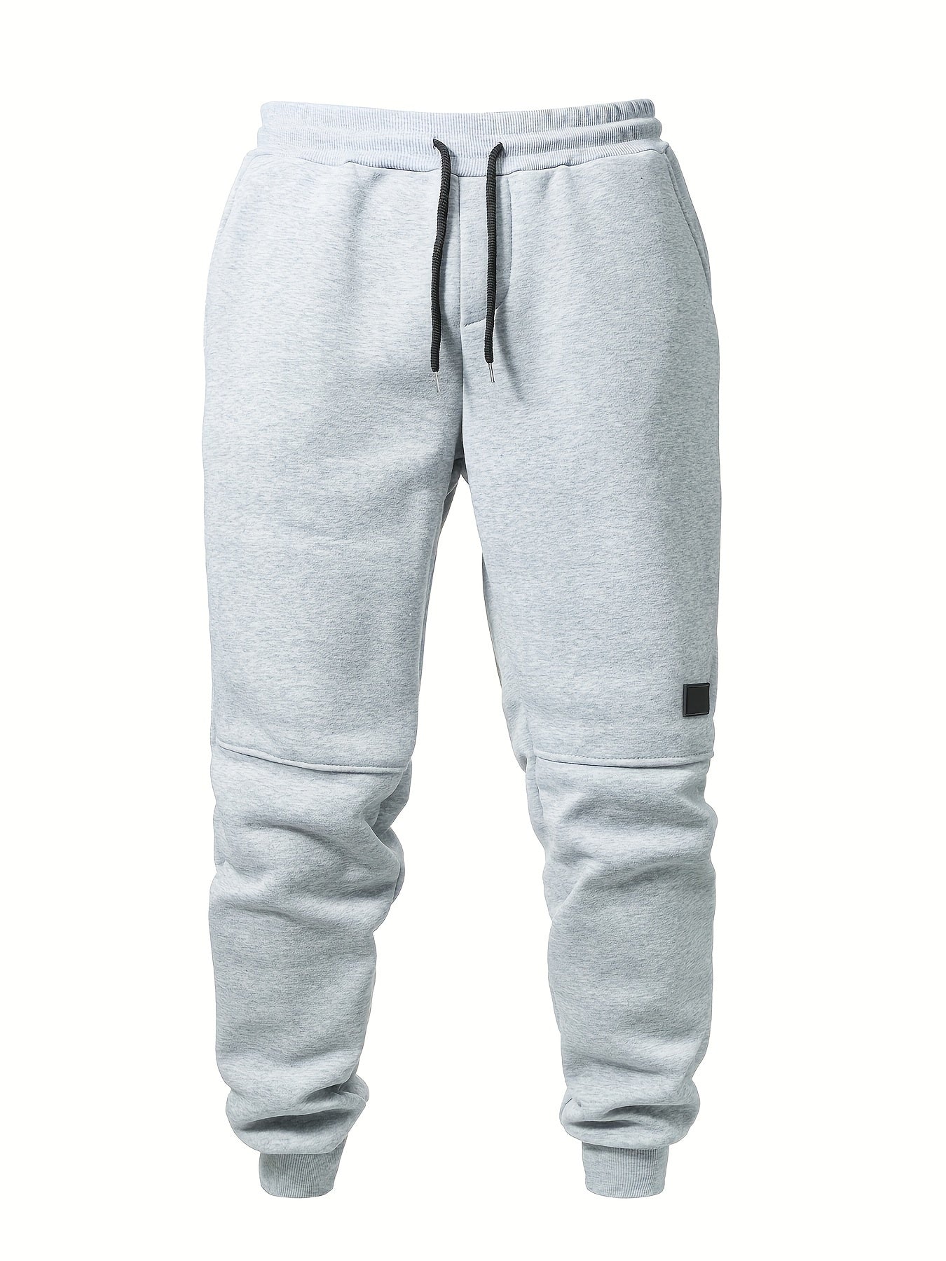 Men's Solid Color 3pcs Casual Joggers - Drawstring Pants With Pockets For Sport And Casual Wear