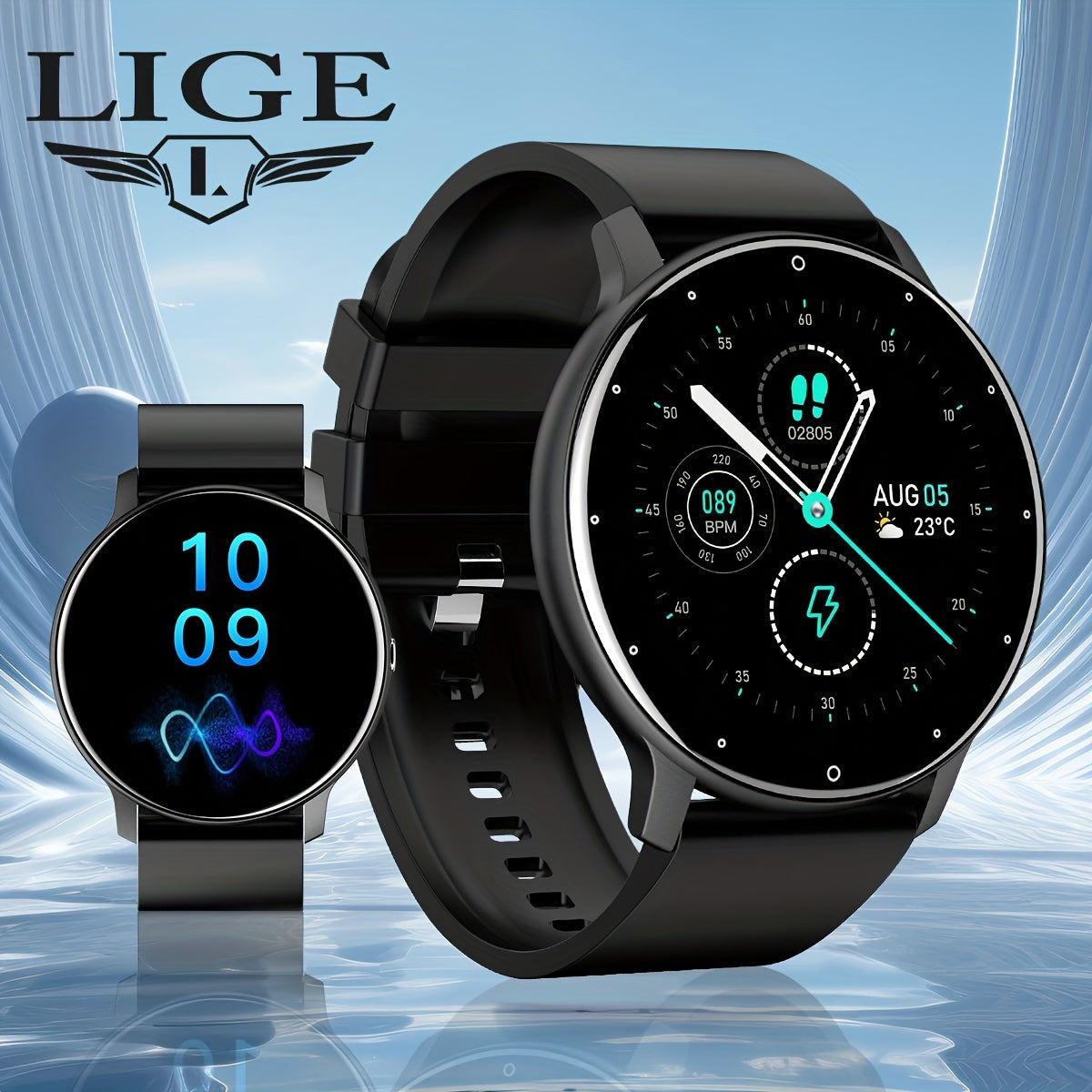 Smart Watches, Men's Sport Multifunction Full Touch Screen Smartwatch For Android IOS