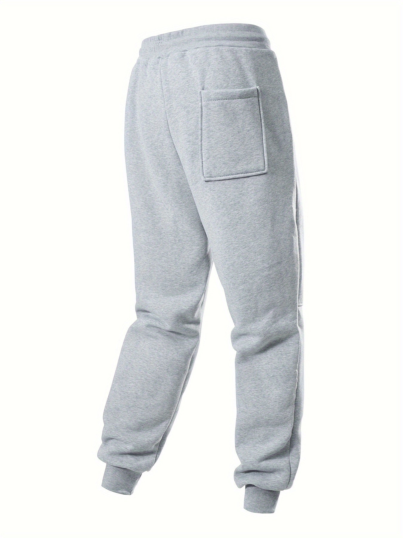 Men's Solid Color 3pcs Casual Joggers - Drawstring Pants With Pockets For Sport And Casual Wear