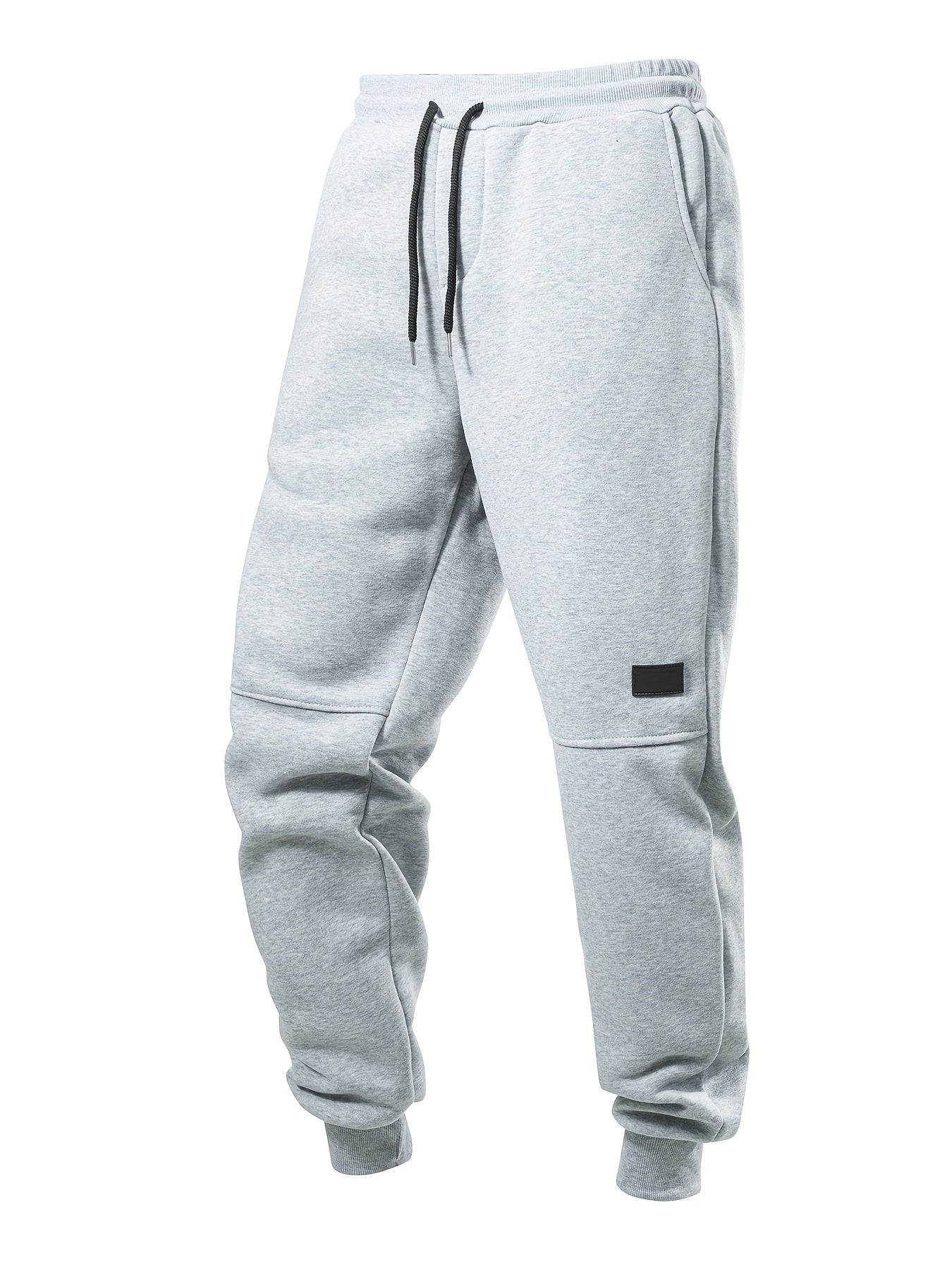 Men's Solid Color 3pcs Casual Joggers - Drawstring Pants With Pockets For Sport And Casual Wear